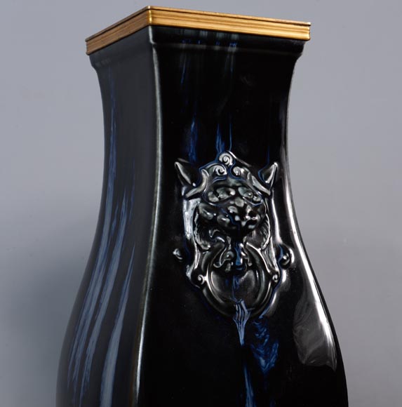Albert-Ernest CARRIER-BELLEUSE (model by), SÈVRES Manufacture, Kin-Te-Tchin vase, 1884-6