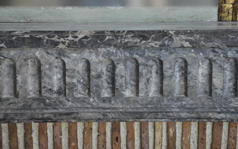 Louis XVI style paneled room comprising a Louis XVI period mantel and its trumeau Louis XVI style paneled room comprising a Louis XVI period mantel and its trumeau-14