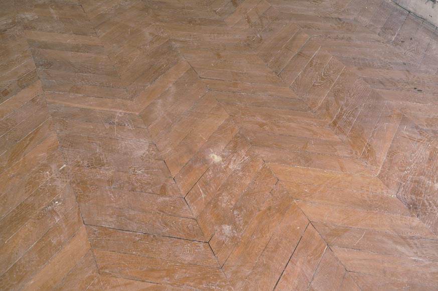 Lot of 15 m² of antique Point de Hongrie oak parquet flooring Lot of 15 m² of antique Point de Hongrie oak parquet flooring-2