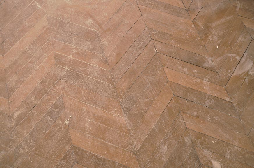 Lot of 15 m² of antique Point de Hongrie oak parquet flooring Lot of 15 m² of antique Point de Hongrie oak parquet flooring-5
