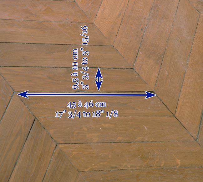 Lot of 15 m² of antique Point de Hongrie oak parquet flooring Lot of 15 m² of antique Point de Hongrie oak parquet flooring-9