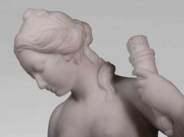 Etienne Maurice FALCONET (from) - Venus removing Cupid's quiver, in Carrara marble Etienne Maurice FALCONET (from) - Venus removing Cupid's quiver, in Carrara marble-3