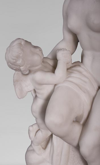 Etienne Maurice FALCONET (from) - Venus removing Cupid's quiver, in Carrara marble Etienne Maurice FALCONET (from) - Venus removing Cupid's quiver, in Carrara marble-4