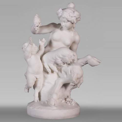 CLODION ( from) - Faunesse et Amour in marble