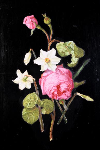 Julien-Nicolas RIVART, two porcelain marquetry panels on wood Julien-Nicolas RIVART, two porcelain marquetry panels on wood-2