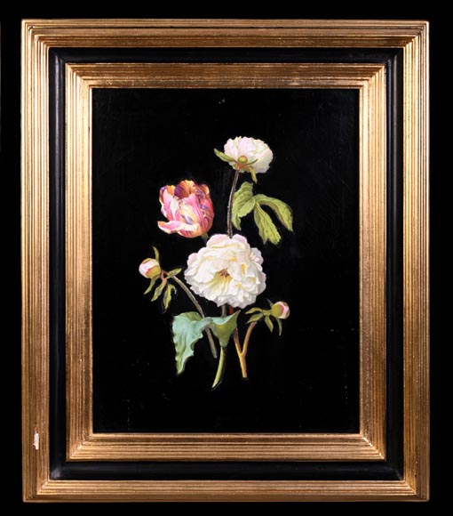 Julien-Nicolas RIVART, two porcelain marquetry panels on wood Julien-Nicolas RIVART, two porcelain marquetry panels on wood-6