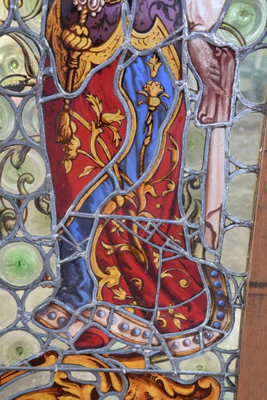 Neo-Renaissance style stained glass with characters Neo-Renaissance style stained glass with characters-5