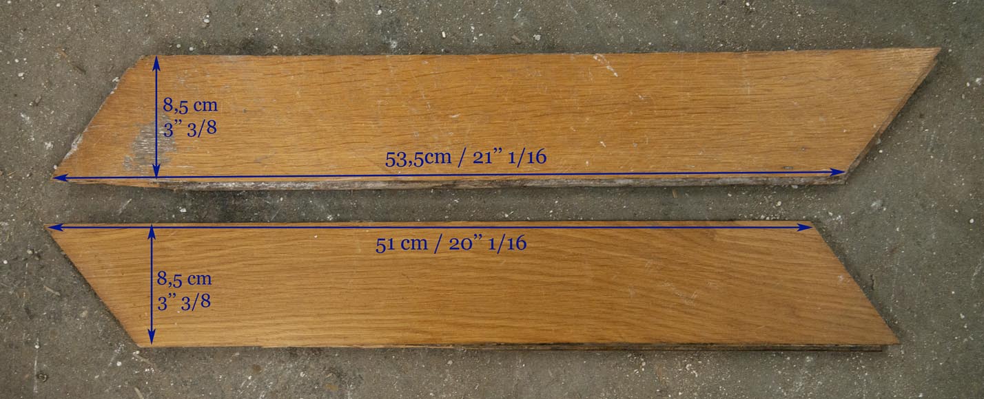 Lot of about 19 m2 of antique Point de Hongrie oak parquet flooring Lot of about 19 m2 of antique Point de Hongrie oak parquet flooring-11