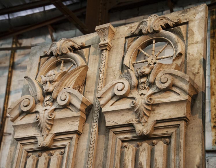 Pair of Napoleon III style oak doors Pair of Napoleon III style oak doors-2