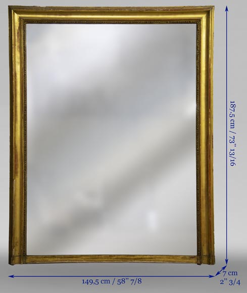 Antique Louis XVI style gilded trumeau decorated with a frieze of pearls Antique Louis XVI style gilded trumeau decorated with a frieze of pearls-5