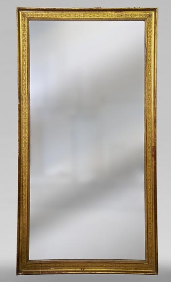 Antique Restoration period trumeau decorated with flower friezes Antique Restoration period trumeau decorated with flower friezes-0