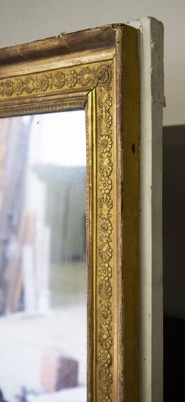 Antique Restoration period trumeau decorated with flower friezes Antique Restoration period trumeau decorated with flower friezes-4