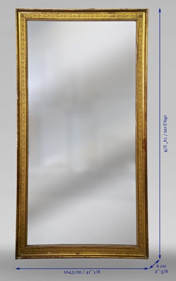 Antique Restoration period trumeau decorated with flower friezes Antique Restoration period trumeau decorated with flower friezes-6