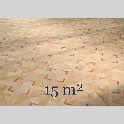 Beautiful antique oak and mahogany parquet flooring