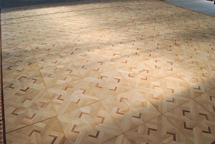 Beautiful antique oak and mahogany parquet flooring Beautiful antique oak and mahogany parquet flooring-0