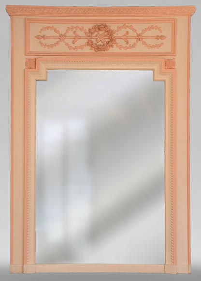 Antique Louis XVI style trumeau, decorated with laurel wreaths Antique Louis XVI style trumeau, decorated with laurel wreaths-0