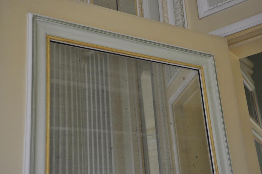 Pair of Louis XVI style wood, stucco and mirror doors, circa 1970 Pair of Louis XVI style wood, stucco and mirror doors, circa 1970-15