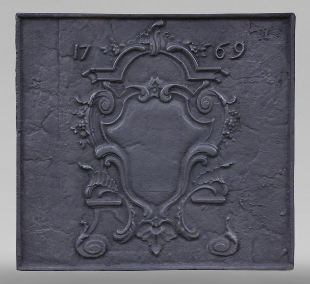 Louis XV period fireback, dated 1769 Louis XV period fireback, dated 1769-0
