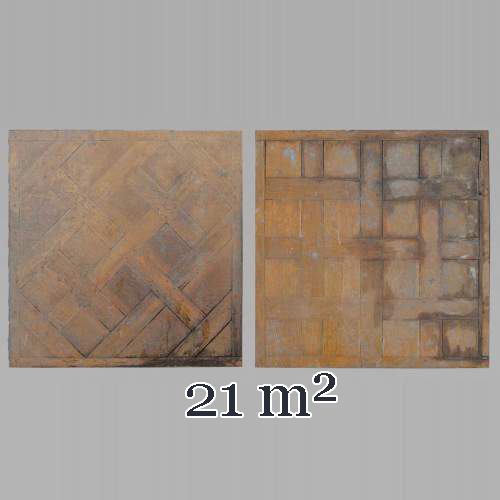 Lot of Versailles parquet flooring and Chantilly oak parquet flooring from the 18th century
