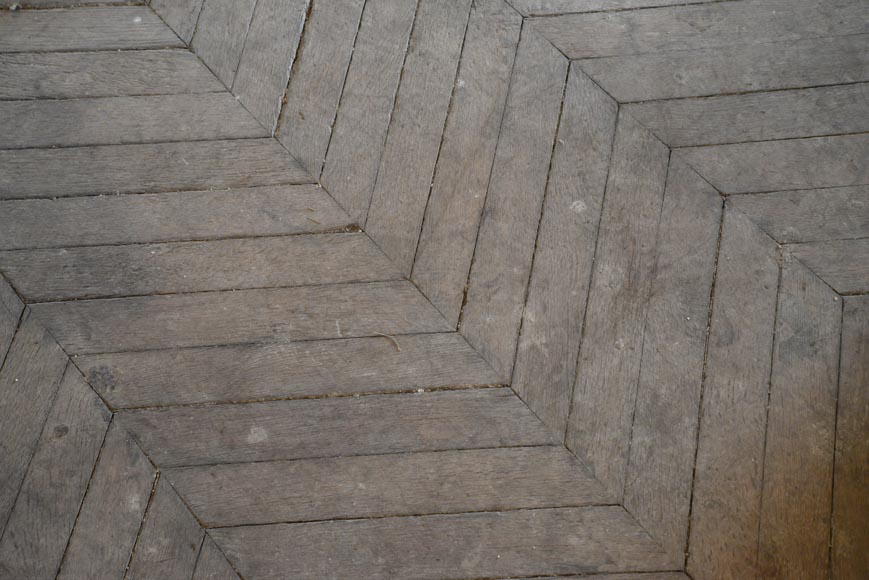 Lot of 10 m² of antique Point de Hongrie oak parquet flooring Lot of 10 m² of antique Point de Hongrie oak parquet flooring-4