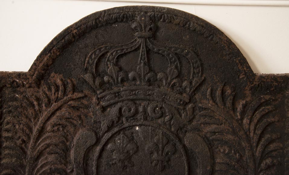 Antique fireback to the Armes de France from the 19th century Antique fireback to the Armes de France from the 19th century-1