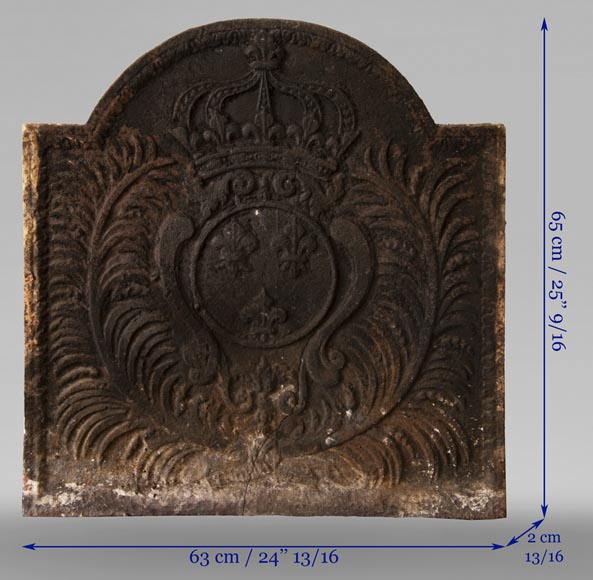 Antique fireback to the Armes de France from the 19th century Antique fireback to the Armes de France from the 19th century-5