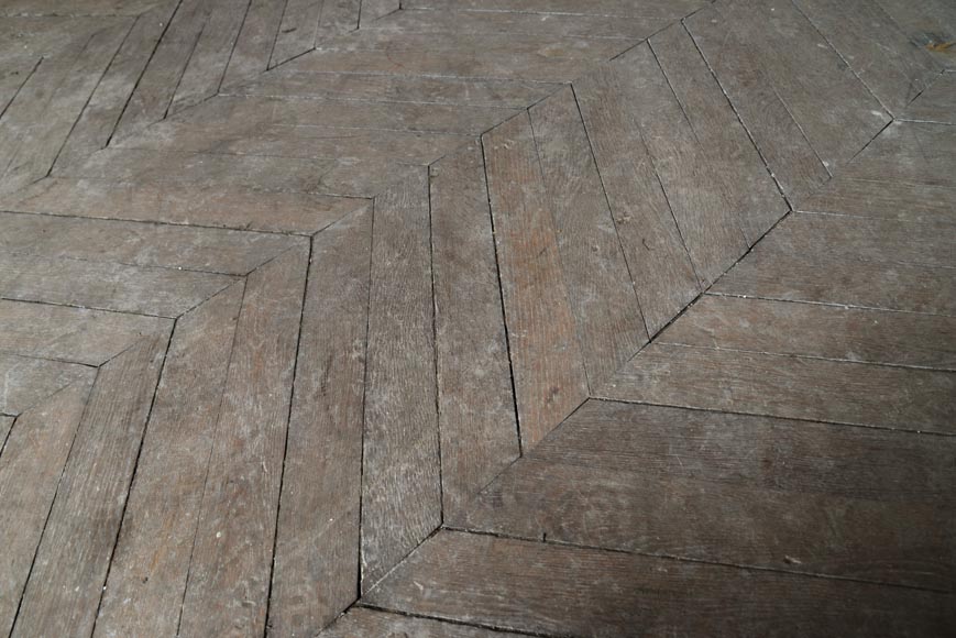 Batch of 11 m² of antique Point de Hongrie oak parquet flooring Batch of 11 m² of antique Point de Hongrie oak parquet flooring-4
