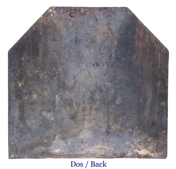 20th century fireback with French coat of arms and putti 20th century fireback with French coat of arms and putti-6