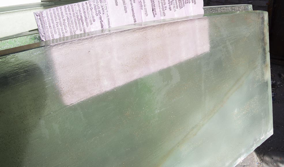 Console tops in glass of Saint Gobain 1930 Console tops in glass of Saint Gobain 1930-5