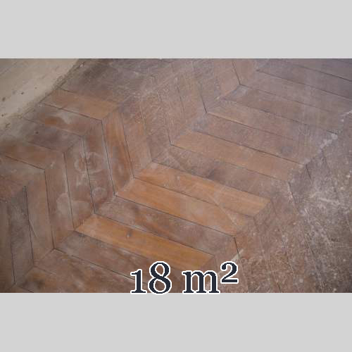 Lot of 18 m2 of antique Point de Hongrie oak parquet flooring