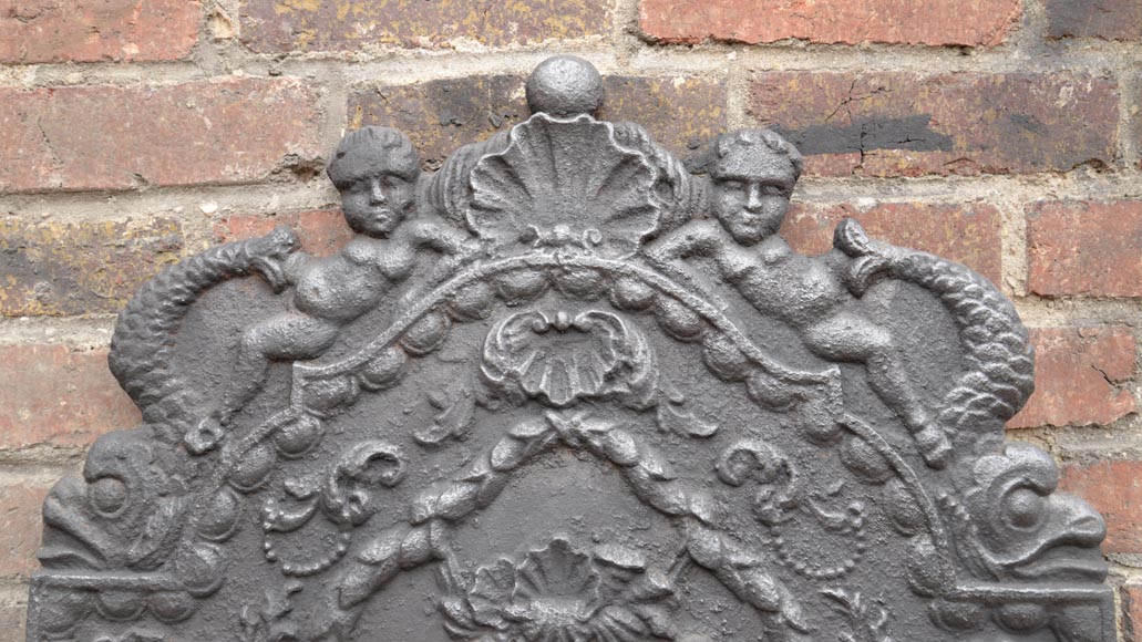 Neo-Renaissance fireback with Neptune, 19th century Neo-Renaissance fireback with Neptune, 19th century-2