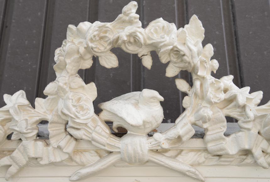 Antique Louis XVI style trumeau with a pediment decorated with a bird Antique Louis XVI style trumeau with a pediment decorated with a bird-2