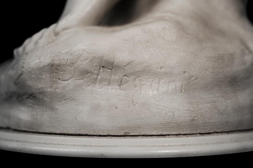 Louis-Robert Carrier-Belleuse (1848–1913), Nymph with a Goat, Carrara marble Louis-Robert Carrier-Belleuse (1848–1913), Nymph with a Goat, Carrara marble-5