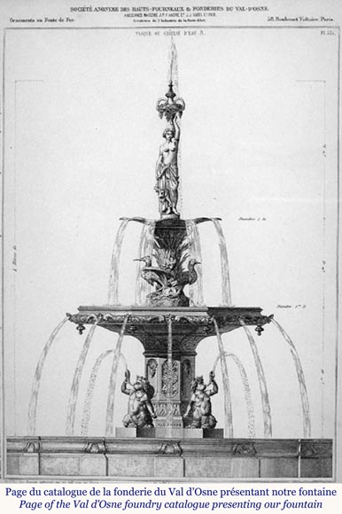 VAL D’OSNE Foundry - Exceptional Renaissance style fountain Model presented in the 1851 World Fair VAL D’OSNE Foundry - Exceptional Renaissance style fountain Model presented in the 1851 World Fair -2