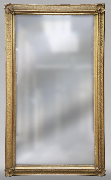 Antique gilded trumeau from the Restoration period decorated with shells Antique gilded trumeau from the Restoration period decorated with shells-0