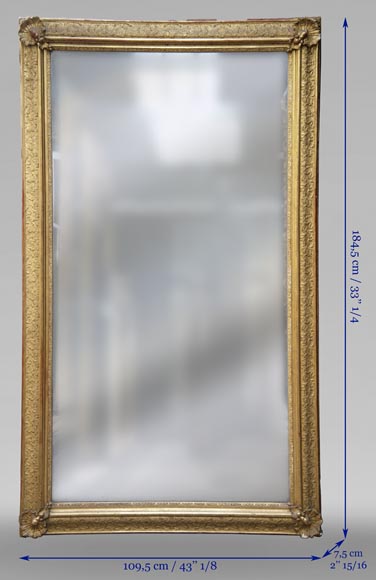 Antique gilded trumeau from the Restoration period decorated with shells Antique gilded trumeau from the Restoration period decorated with shells-6