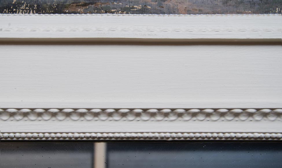 Antique Louis XVI style trumeau with an oil on canvas with gallant scene decoration Antique Louis XVI style trumeau with an oil on canvas with gallant scene decoration-5