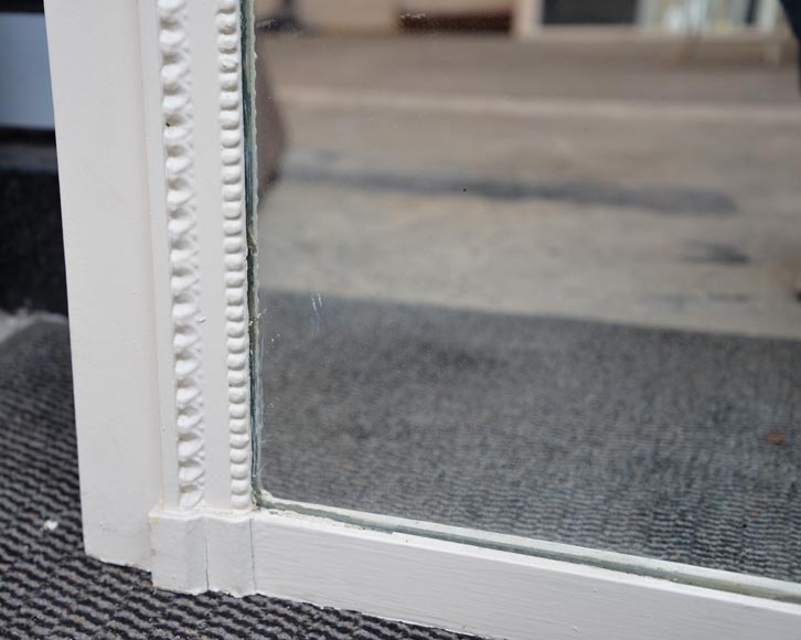 Antique Louis XVI style trumeau with an oil on canvas with gallant scene decoration Antique Louis XVI style trumeau with an oil on canvas with gallant scene decoration-6