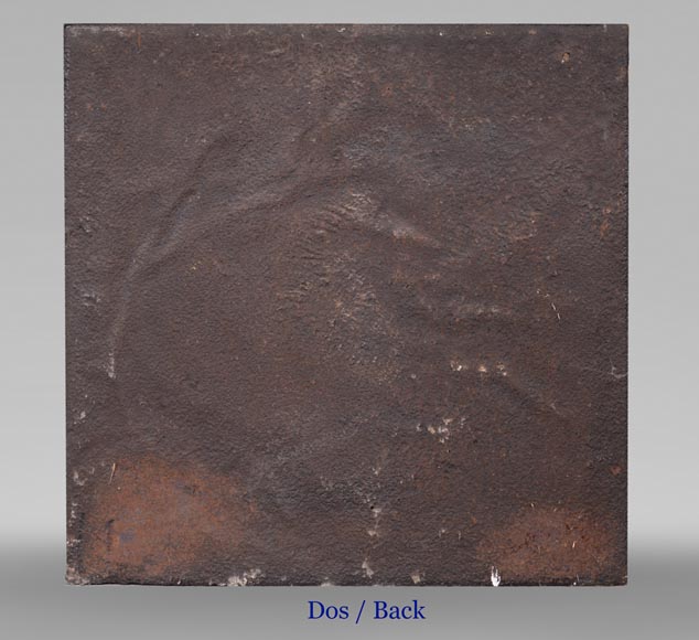 Cast iron fireback with coat of arms of Lorraine, dated 1706 Cast iron fireback with coat of arms of Lorraine, dated 1706-7