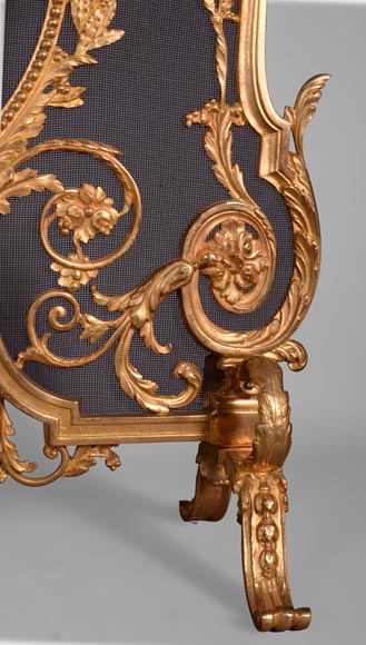 Napoléon III firescreen in gilt bronze with a dancer Napoléon III firescreen in gilt bronze with a dancer-5