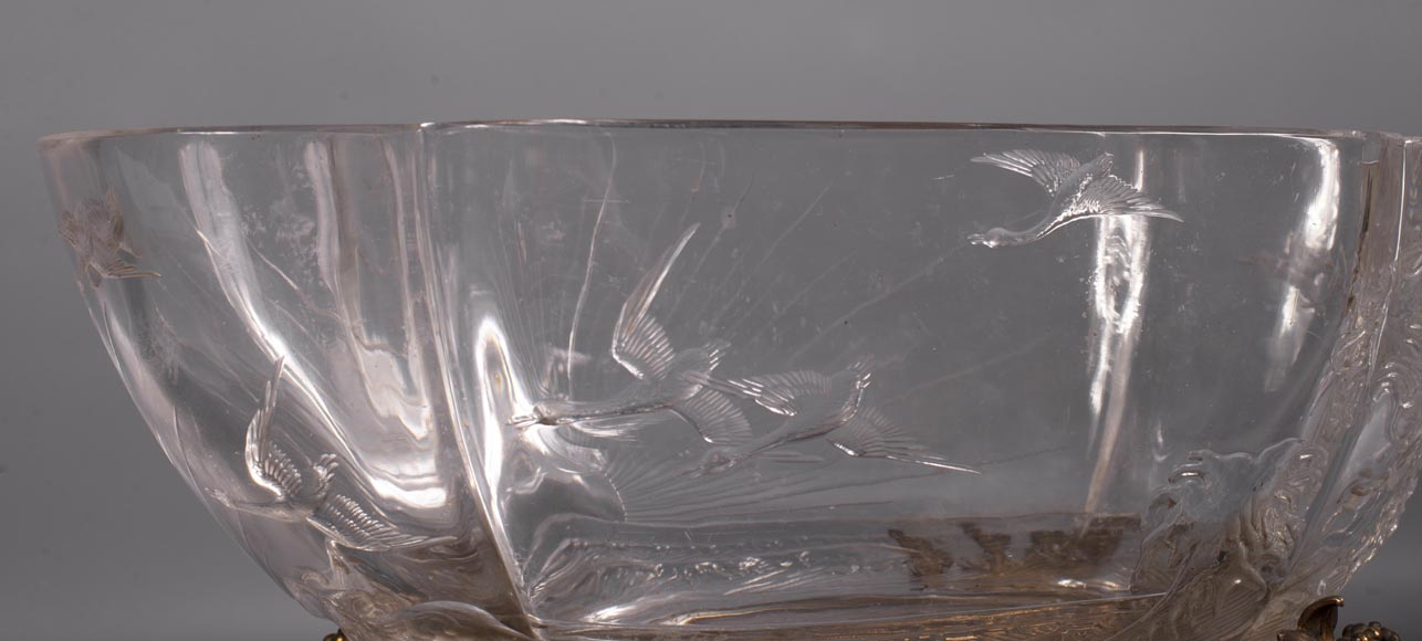 Baccarat crystal and gilt bronze bowl with Japanese decoration Baccarat crystal and gilt bronze bowl with Japanese decoration-3