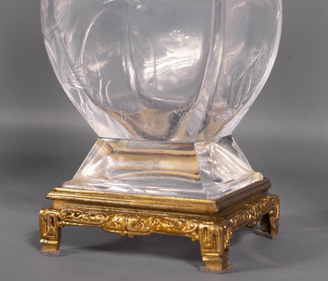 Pair of Baccarat crystal vases with Japanese decoration Pair of Baccarat crystal vases with Japanese decoration-4
