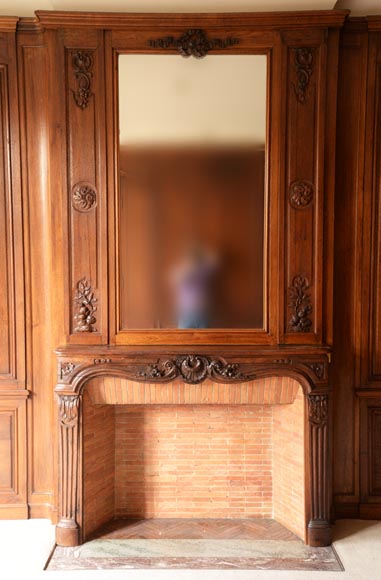 Carved oak woodwork transition style, end of the 19th century Carved oak woodwork transition style, end of the 19th century-1