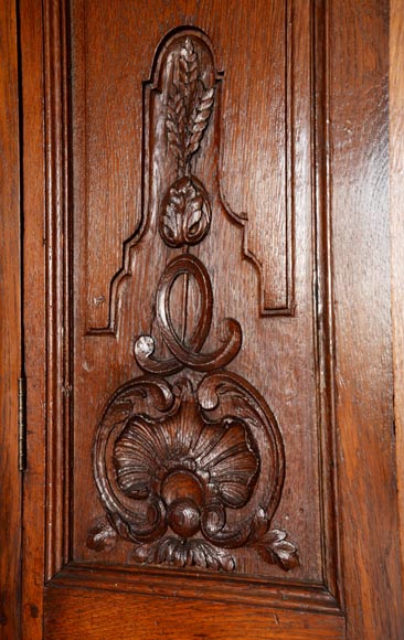 Carved oak woodwork transition style, end of the 19th century Carved oak woodwork transition style, end of the 19th century-14