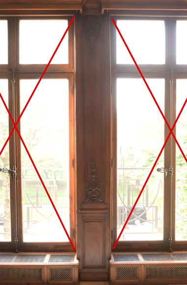 Carved oak woodwork transition style, end of the 19th century Carved oak woodwork transition style, end of the 19th century-17