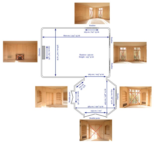 Two Louis XV style paneled rooms, end of the 19th century Two Louis XV style paneled rooms, end of the 19th century-17
