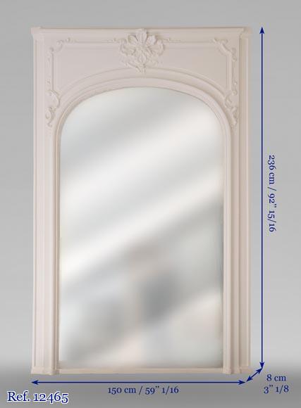 Antique trumeau painted in the Louis XV style Antique trumeau painted in the Louis XV style-5