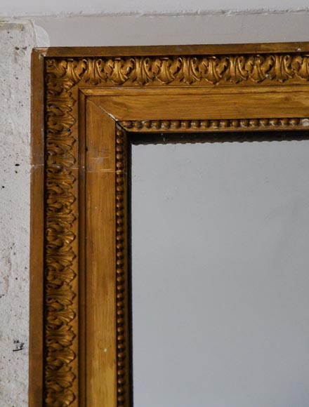 Antique Louis XVI style trumeau gilded painting Antique Louis XVI style trumeau gilded painting-3