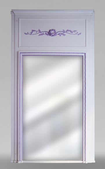 Antique Louis XVI style trumeau decorated with an arch Antique Louis XVI style trumeau decorated with an arch-0