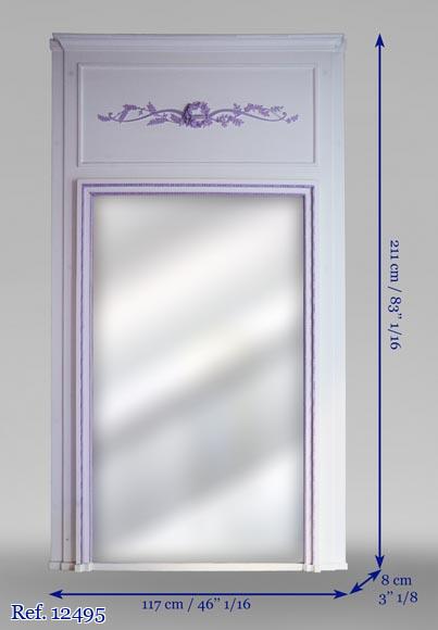 Antique Louis XVI style trumeau decorated with an arch Antique Louis XVI style trumeau decorated with an arch-6